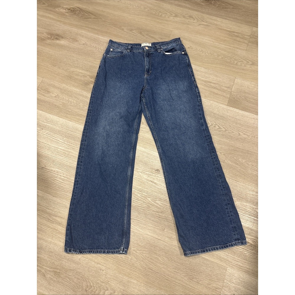 We The Free Womens Tinsley Baggy Jeans Size 31 Mid Rise Straight Leg Festival